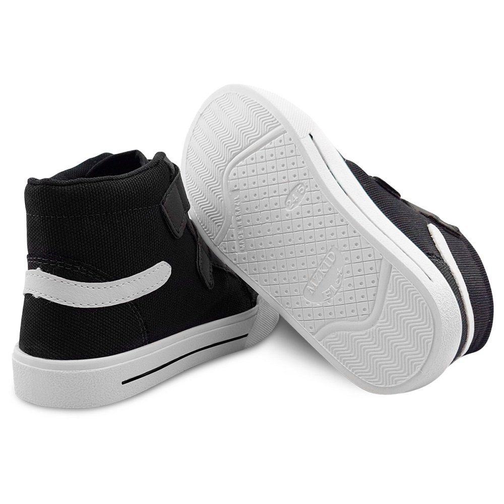 Kit 2 Pares Tênis Infantil Cano Alto Preto E Sandália Papete Menino Dinossauro Gatatuya Preto 6