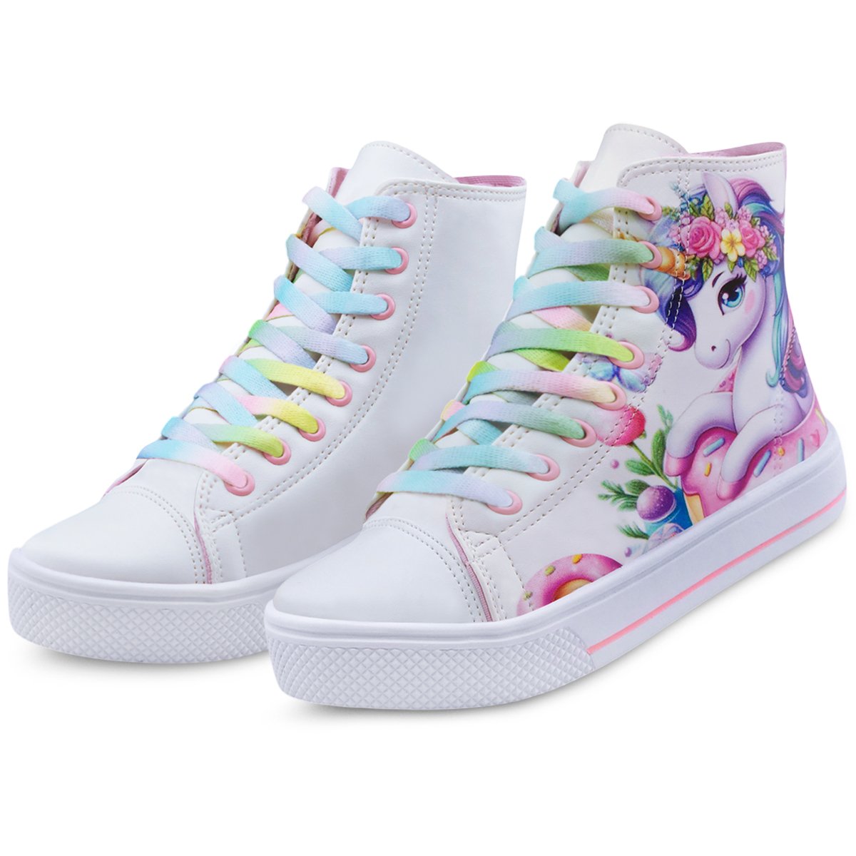 Unicornio Sapato TÃªnis Alto Tenis Sapato De Unicornio Com Luz De