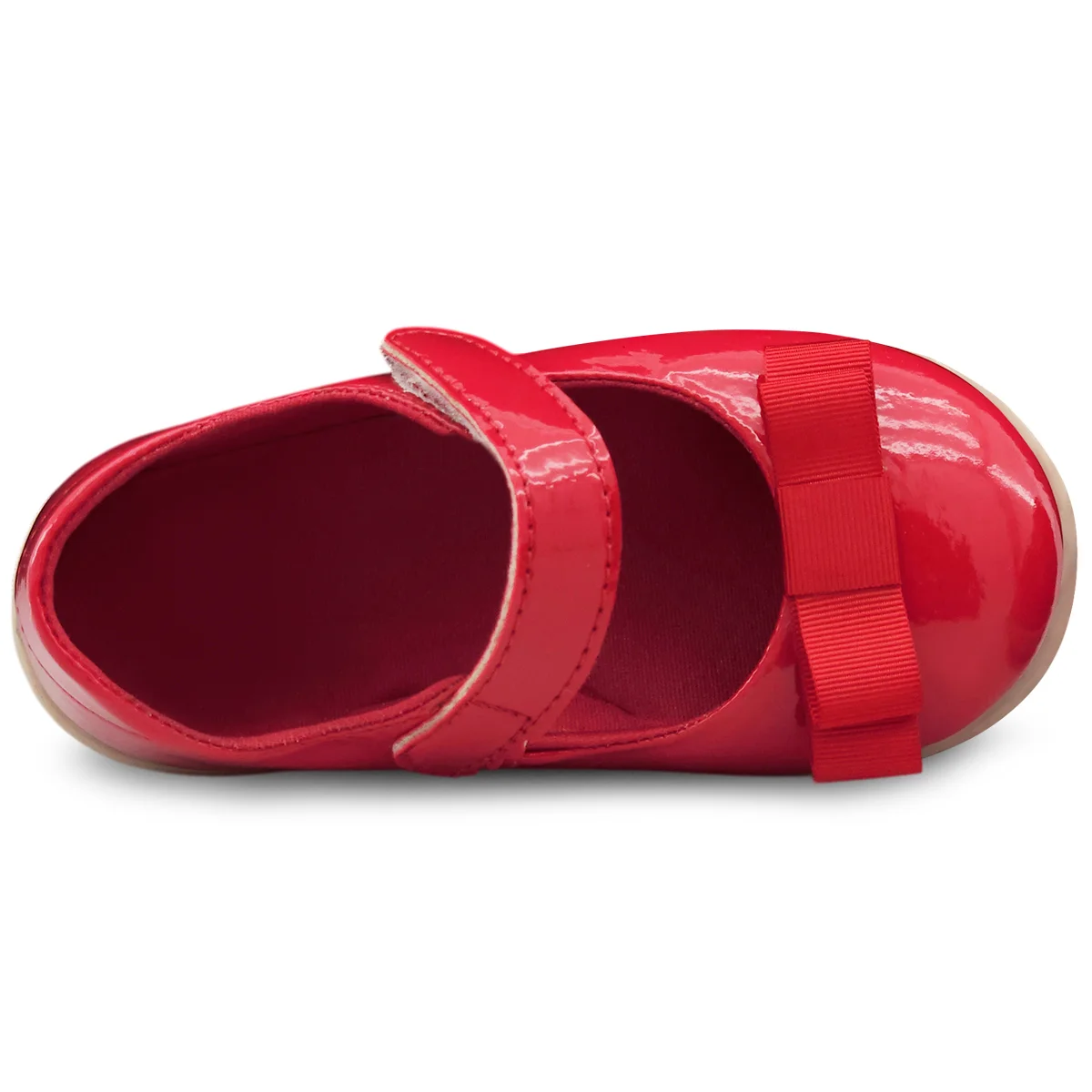 Kit Sapatilha Infantil Bebê Com Bolsa E Presilha Laço Vermelha Gatatuya Vermelho 5