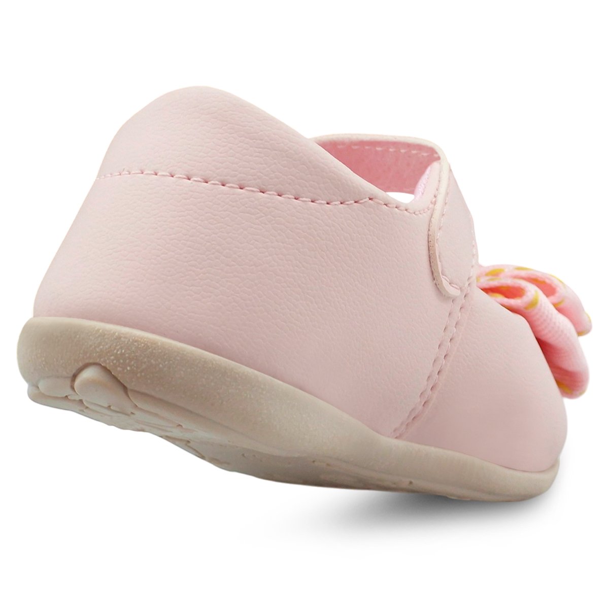 Kit Sapatilha Bebê Menina Infantil Rosa Com Bolsa E Tiara Laço Gatatuya Rosa 4