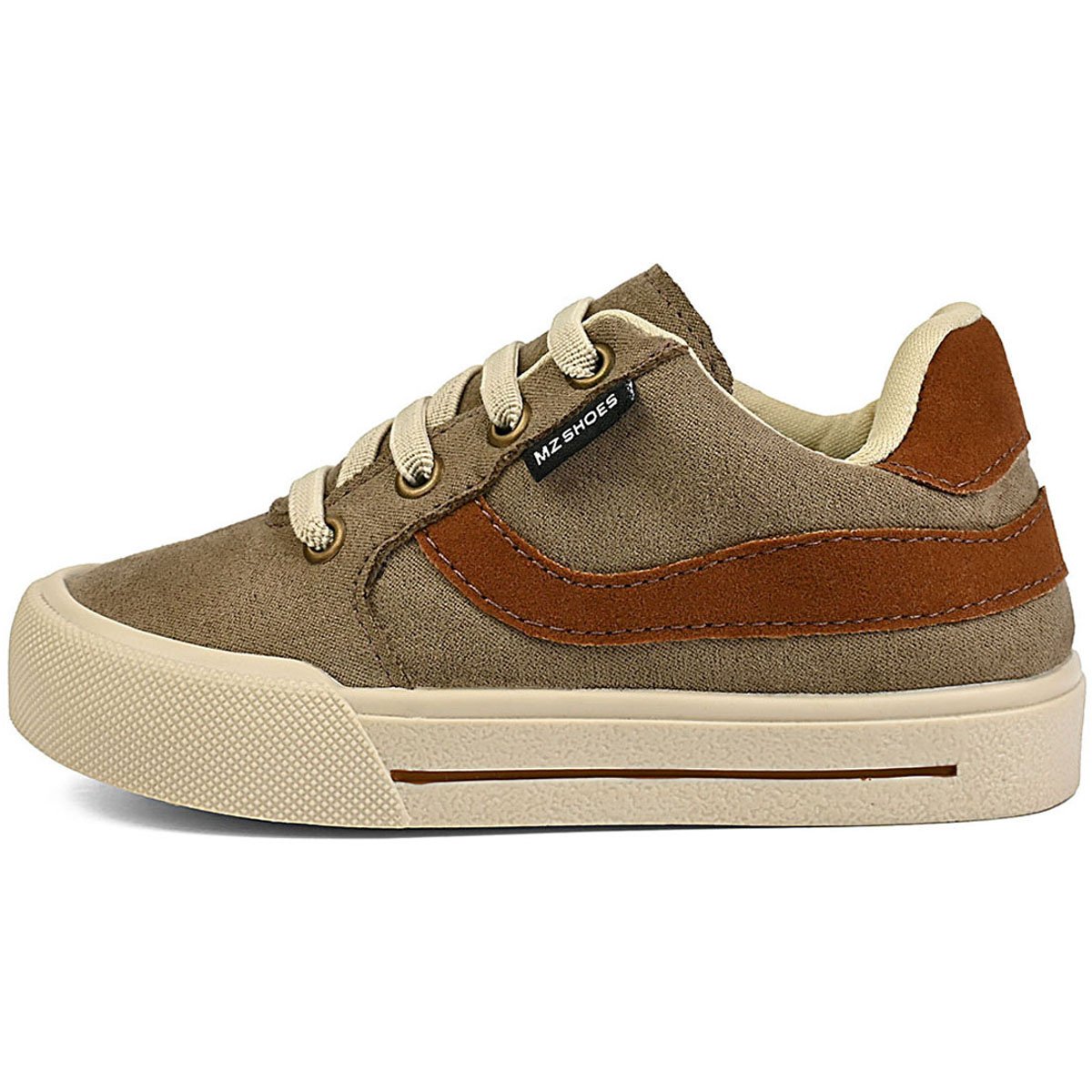 Tênis Infantil Menino Casual Cano Baixo Taupe Conforto Escolar Gatatuya Taupe 4