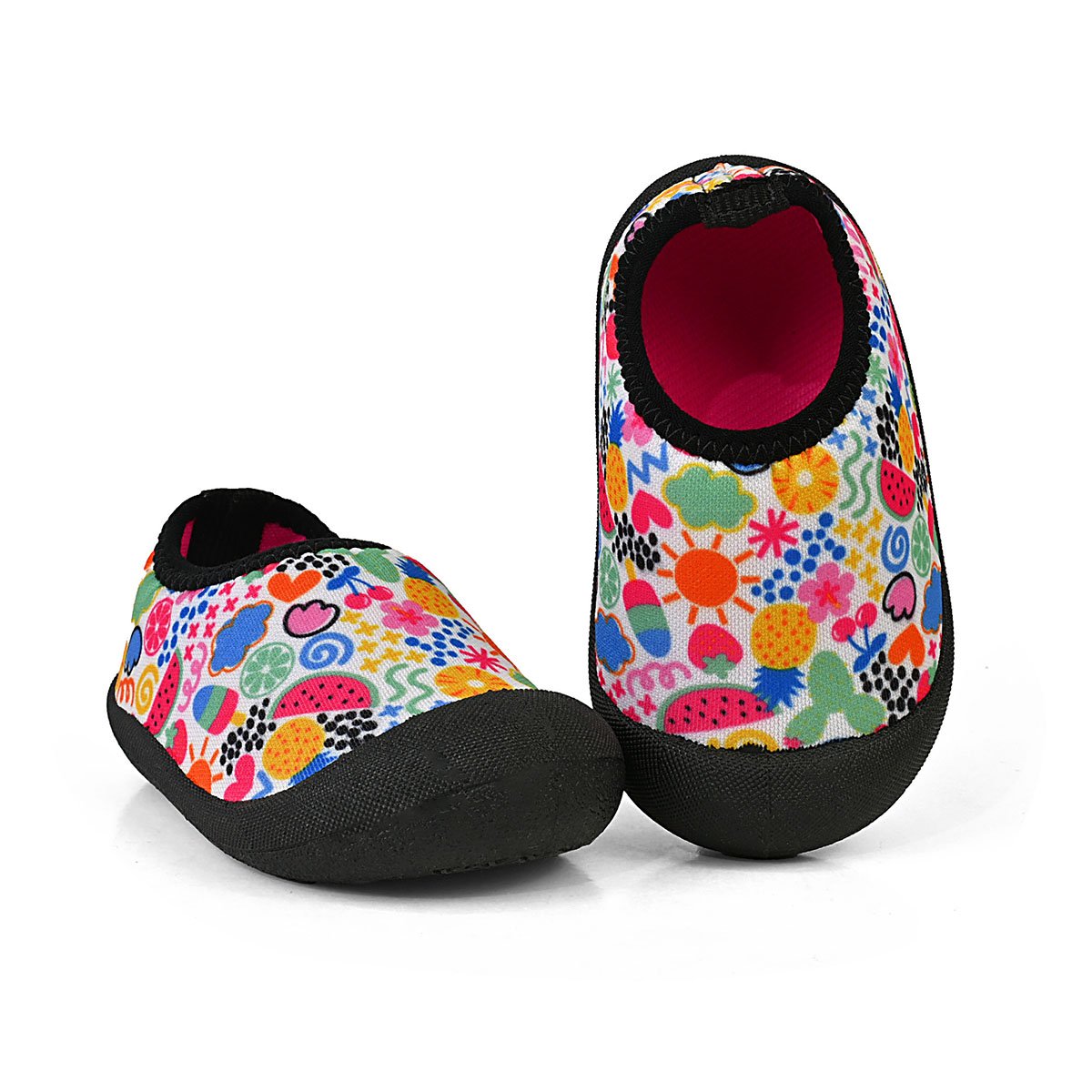 Sapameia Infantil Bebê Menina Branco/Colorido Antiderrapante Gatatuya Multicores 3