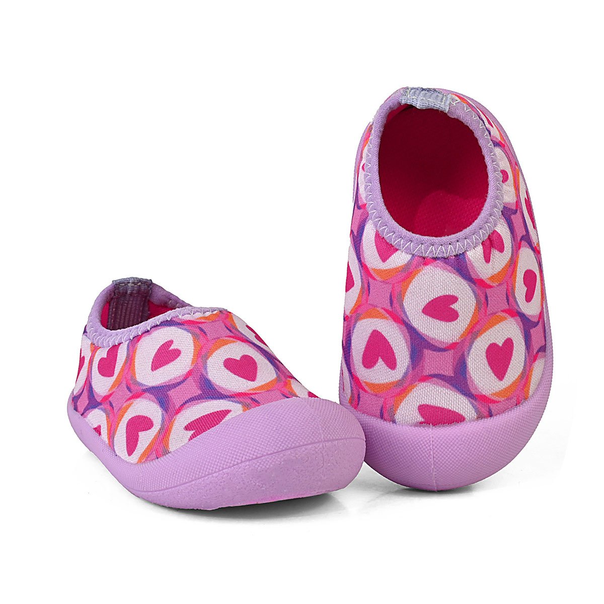 Sapameia Infantil Bebê Menina Lilás/Pink Coração Antiderrapante Gatatuya Lilás 3