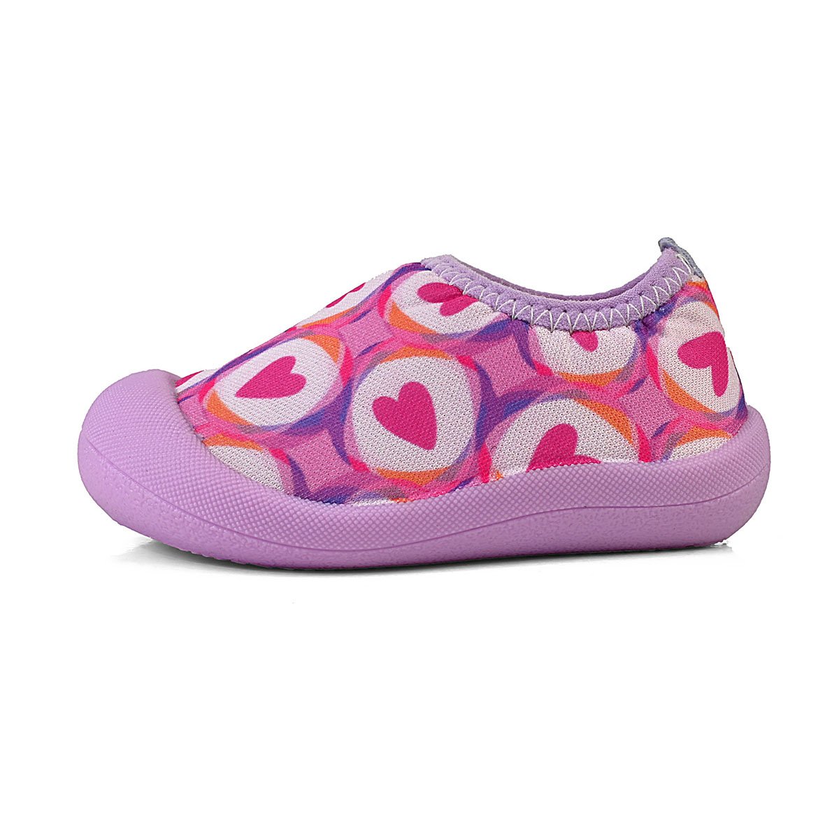 Sapameia Infantil Bebê Menina Lilás/Pink Coração Antiderrapante Gatatuya Lilás 4