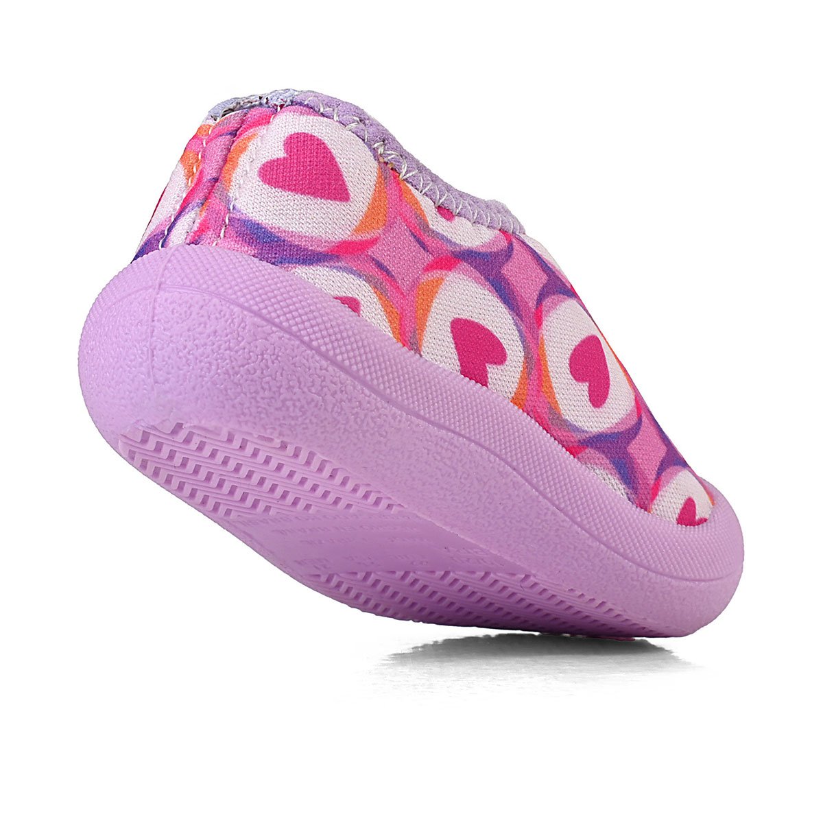 Sapameia Infantil Bebê Menina Lilás/Pink Coração Antiderrapante Gatatuya Lilás 5