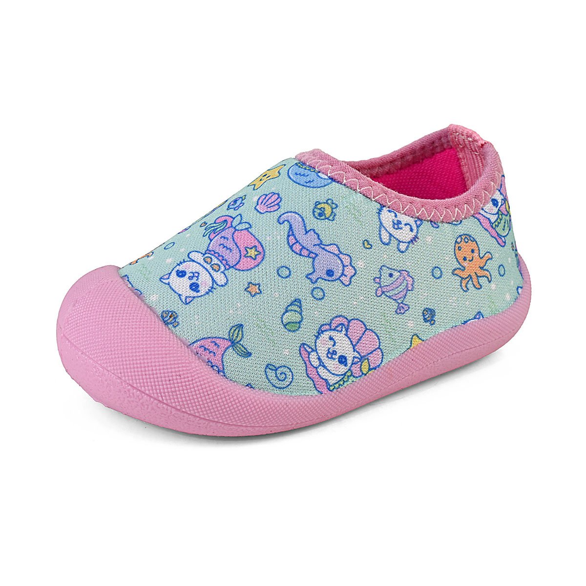 Sapameia Infantil Bebê Menina Azul/Sereia Antiderrapante Gatatuya Verde 6