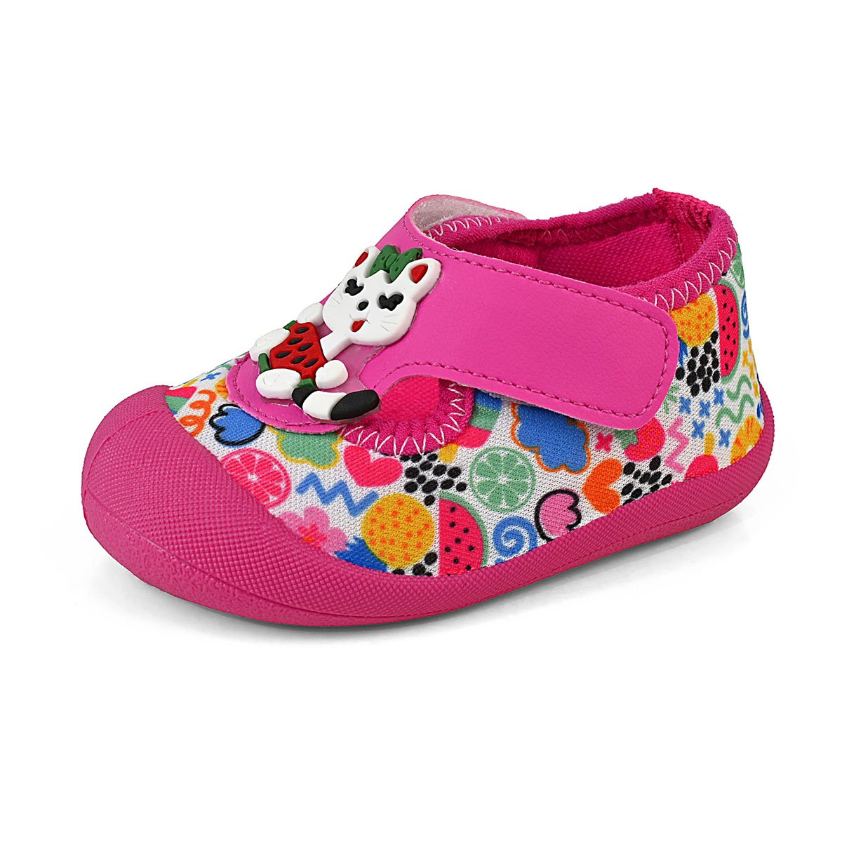 Sapameia Infantil Bebê Menina Pink/Colorido Enfeite Antiderrapante Gatatuya Rosa 5