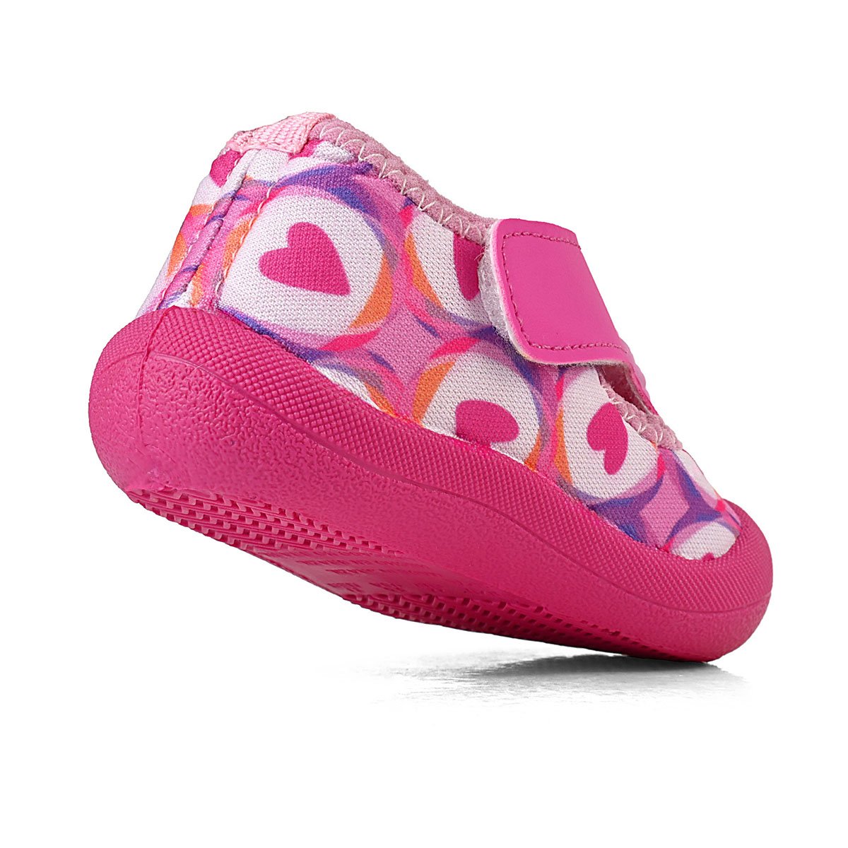 Sapameia Infantil Bebê Menina Pink Coração Enfeite Antiderrapante Gatatuya Rosa 4