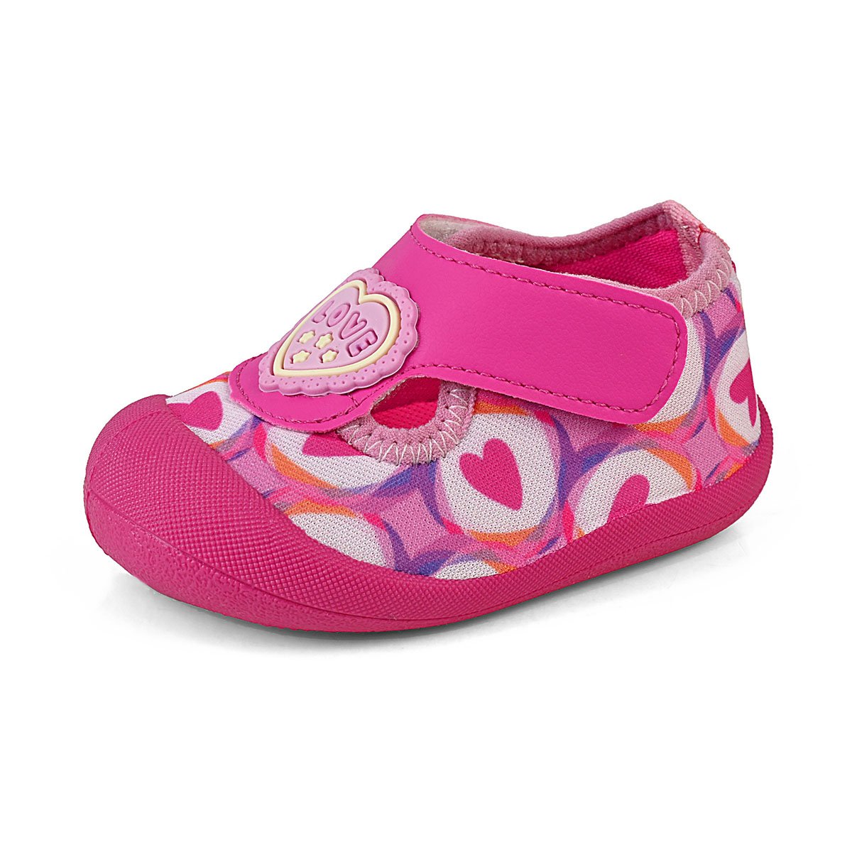 Sapameia Infantil Bebê Menina Pink Coração Enfeite Antiderrapante Gatatuya Rosa 5