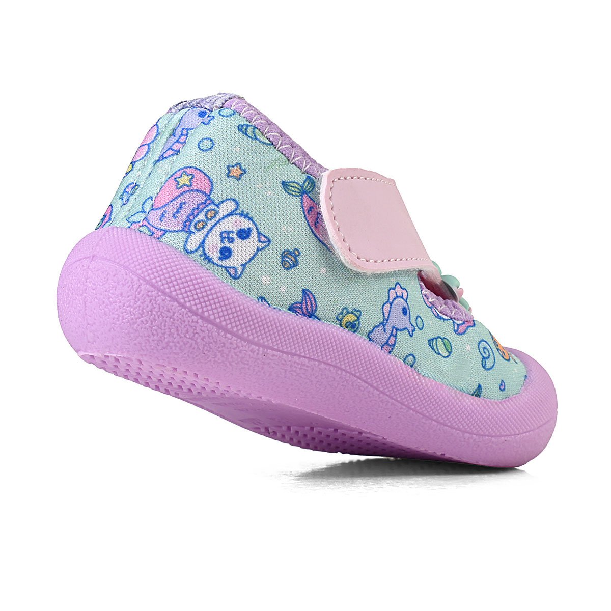 Sapameia Infantil Bebê Menina Azul Sereia Enfeite Antiderrapante Gatatuya