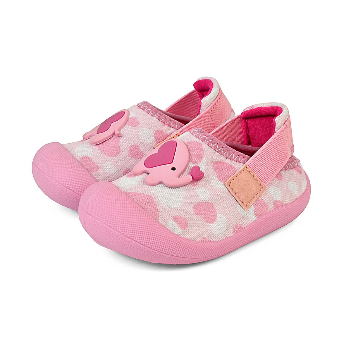 Sapatinho Babuche Bebê Infantil Conforto Slip On Menina Verão Rosa/Elefante Gatatuya