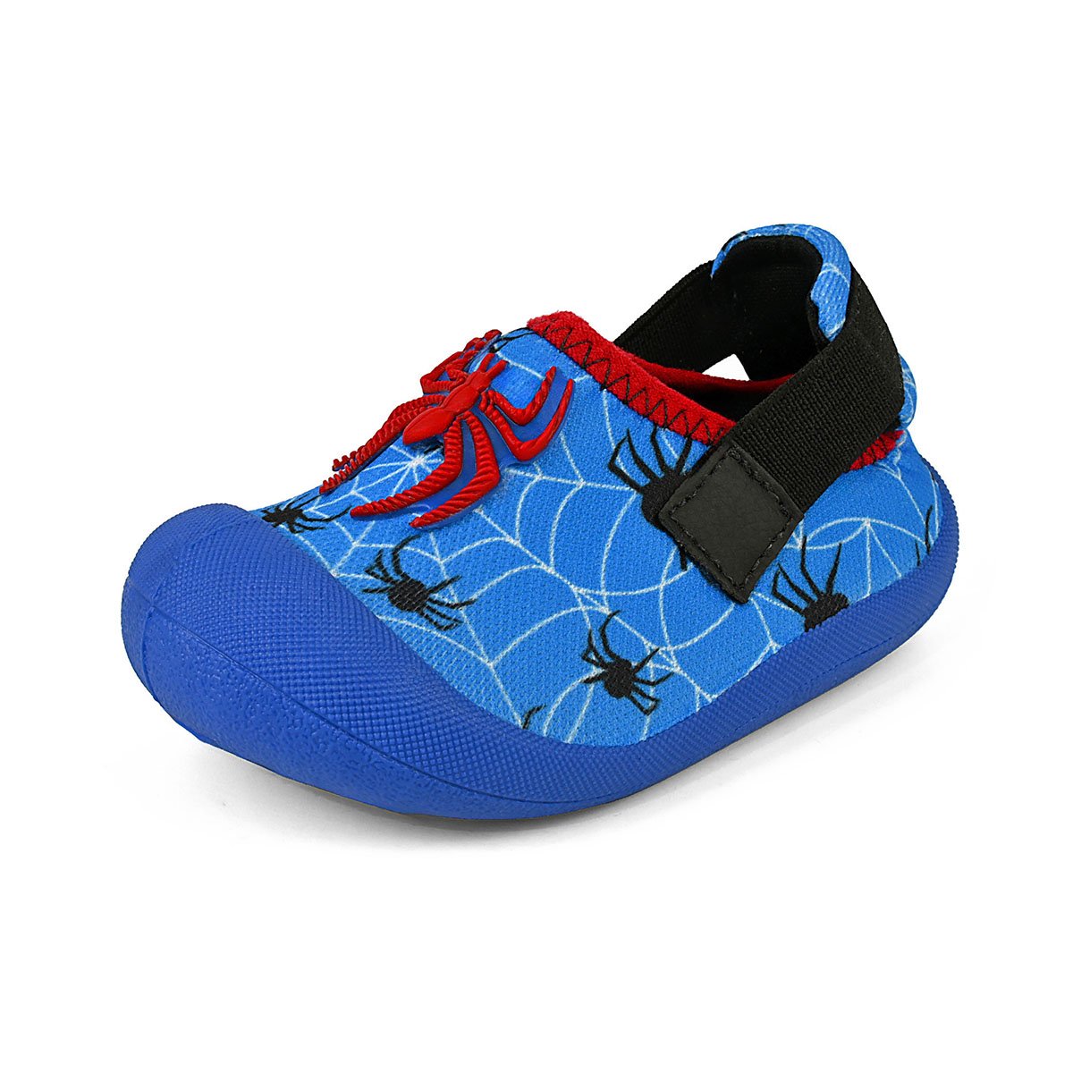 Sapatinho Menino Slip On Bebê Babuche Infantil Confortável Praia/Piscina Azul Aranha Gatatuya