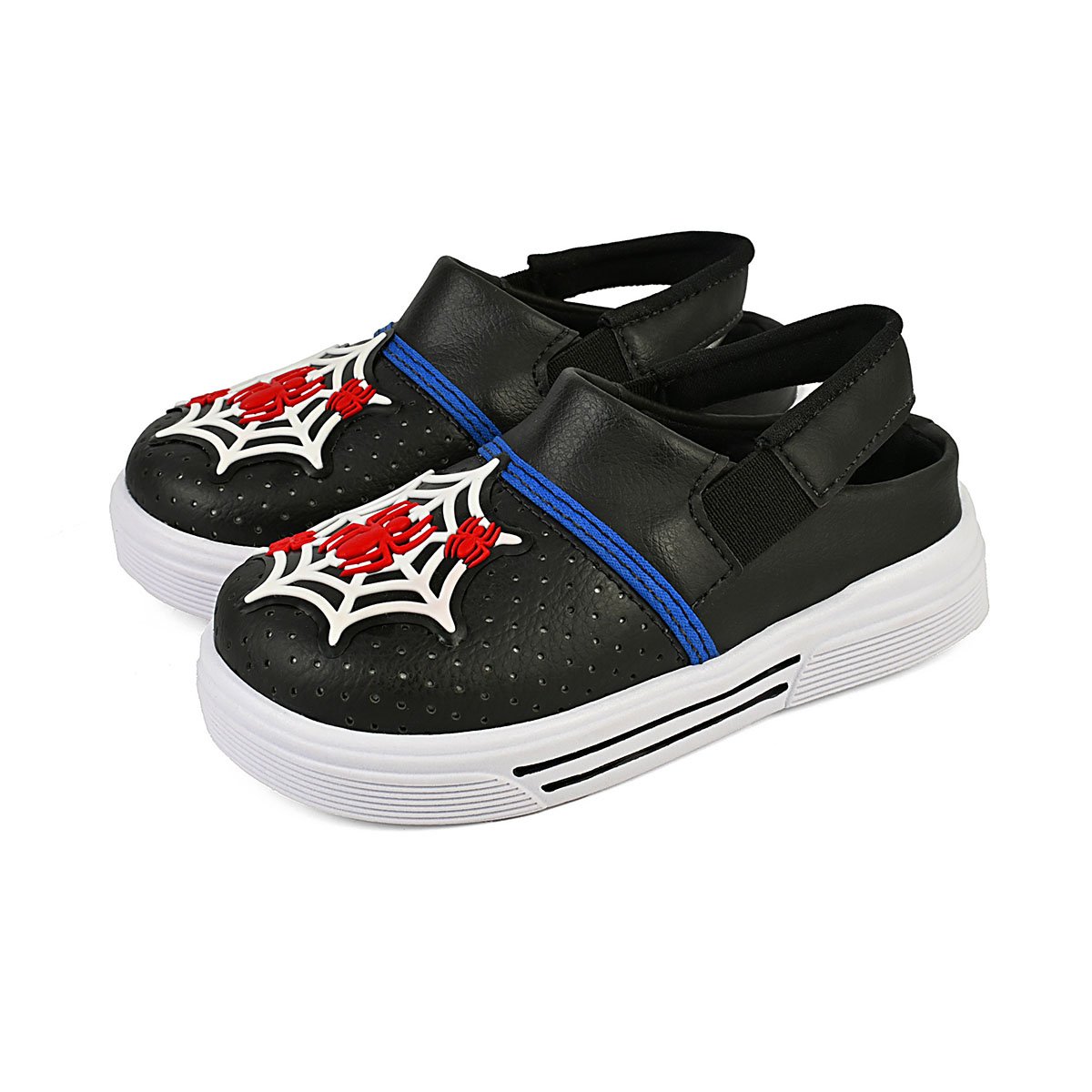 Babuche Menino com Enfeite de Aranha Calçado Infantil Confortável Antiderrapante Gatatuya Preto 3