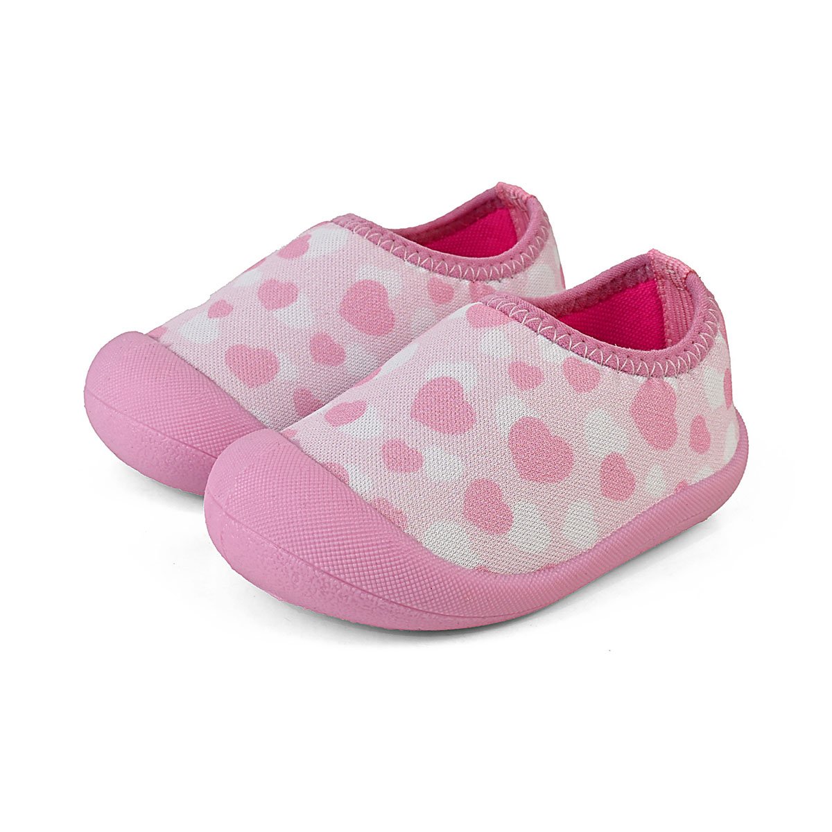 Sapameia Infantil Bebê Menina Rosa Coração Antiderrapante Gatatuya