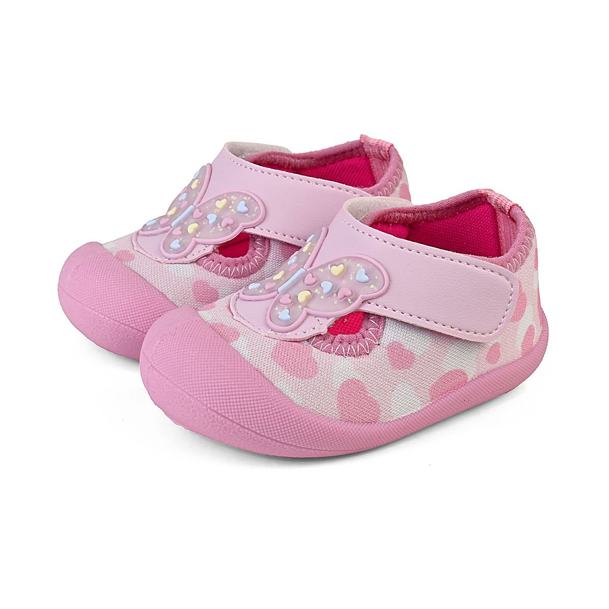 Sapameia Infantil Bebê Menina Rosa Borboleta Gatinho Enfeite Antiderrapante Gatatuya