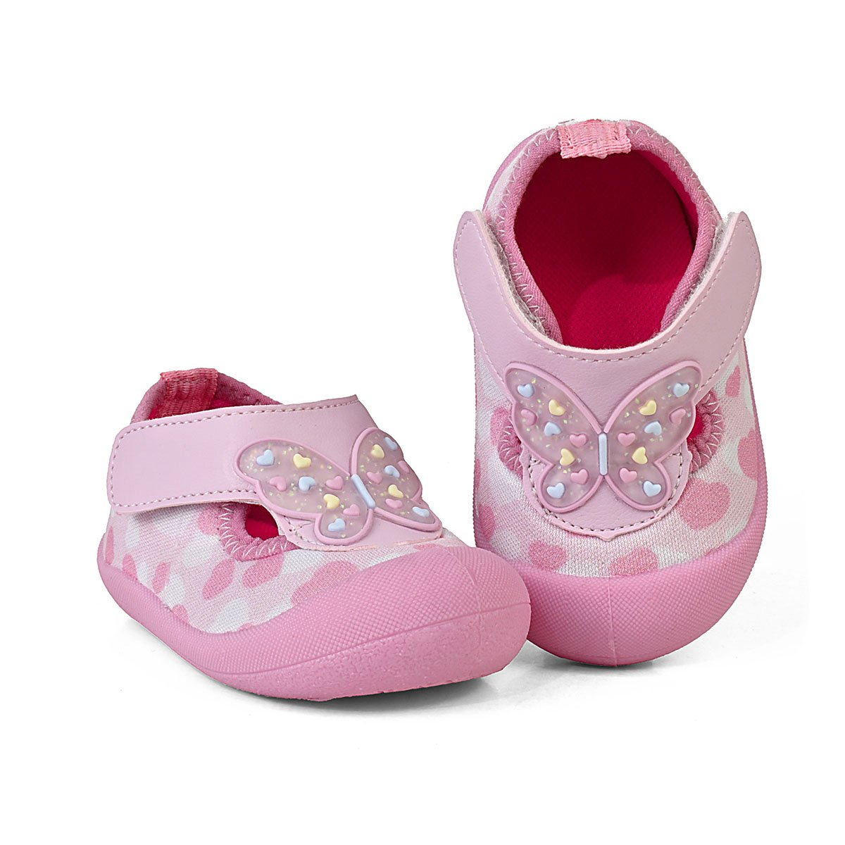 Sapameia Infantil Bebê Menina Rosa Borboleta Gatinho Enfeite Antiderrapante Gatatuya Rosa 3