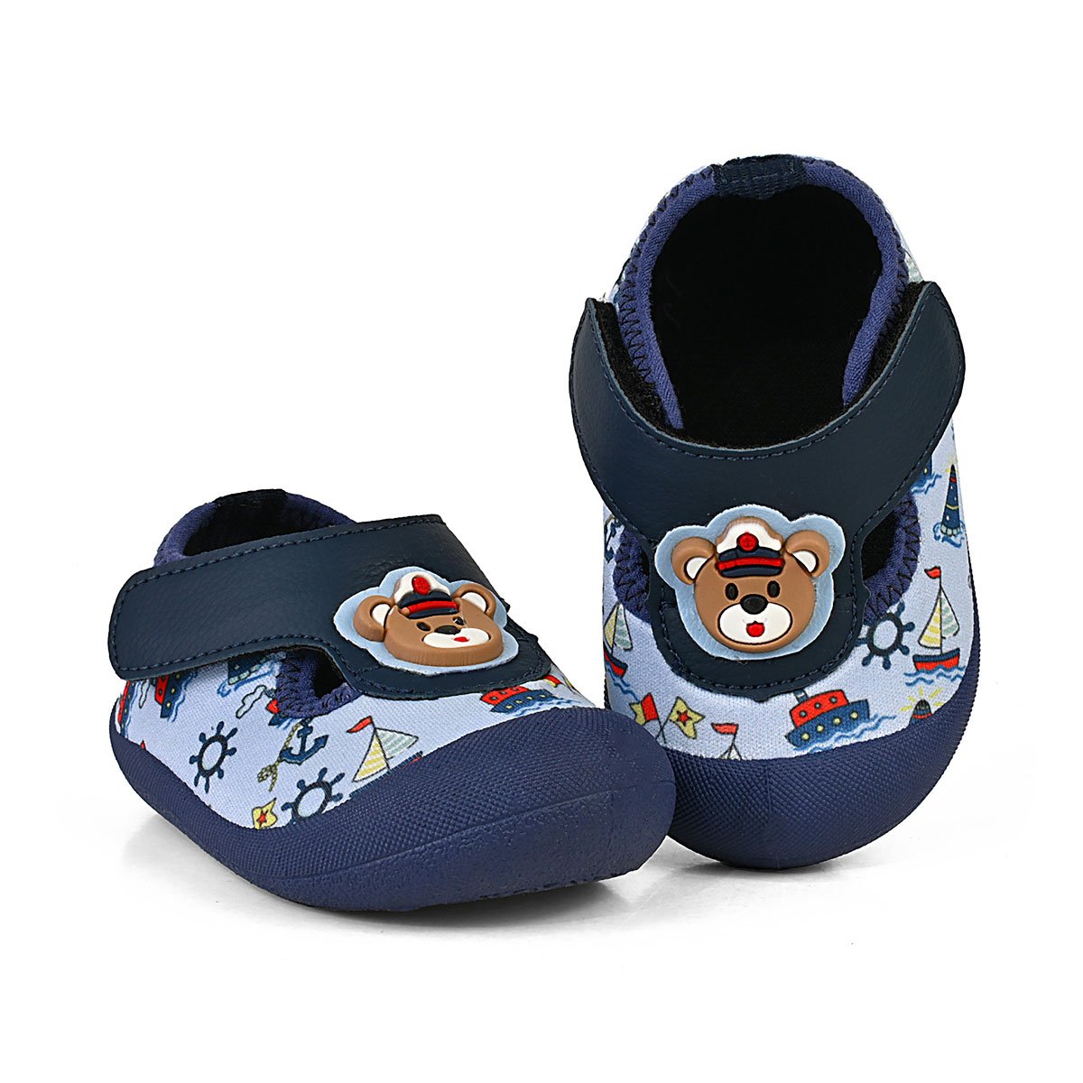 Sapameia Infantil Bebê Menino Azul Marinho Marinheiro Enfeite Antiderrapante Gatatuya Azul Marinho 3