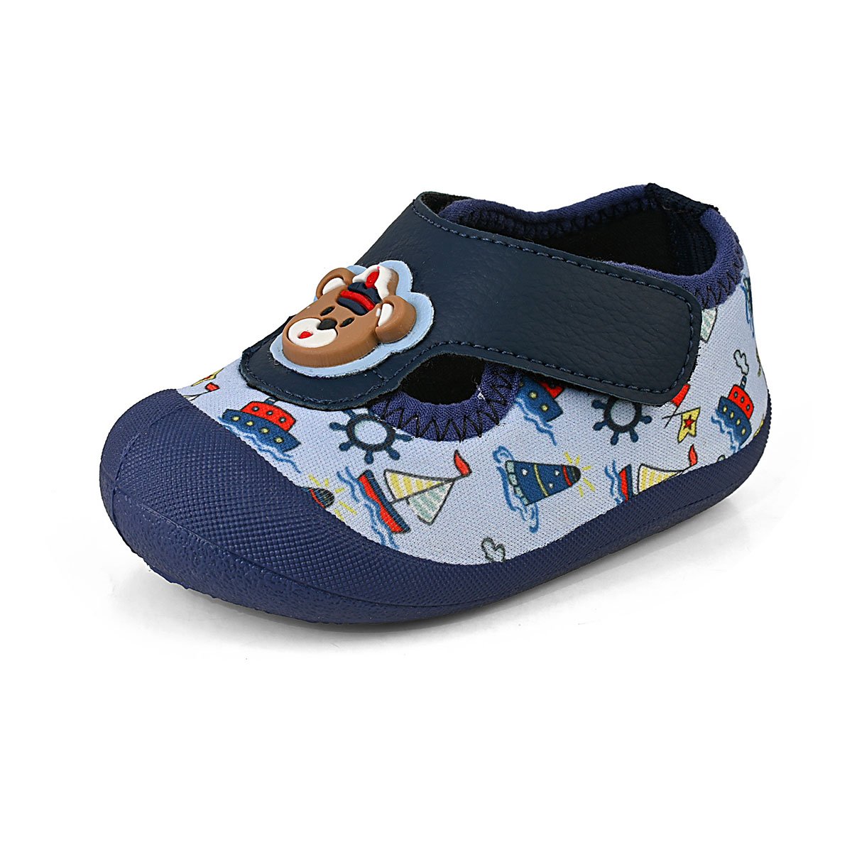 Sapameia Infantil Bebê Menino Azul Marinho Marinheiro Enfeite Antiderrapante Gatatuya Azul Marinho 6