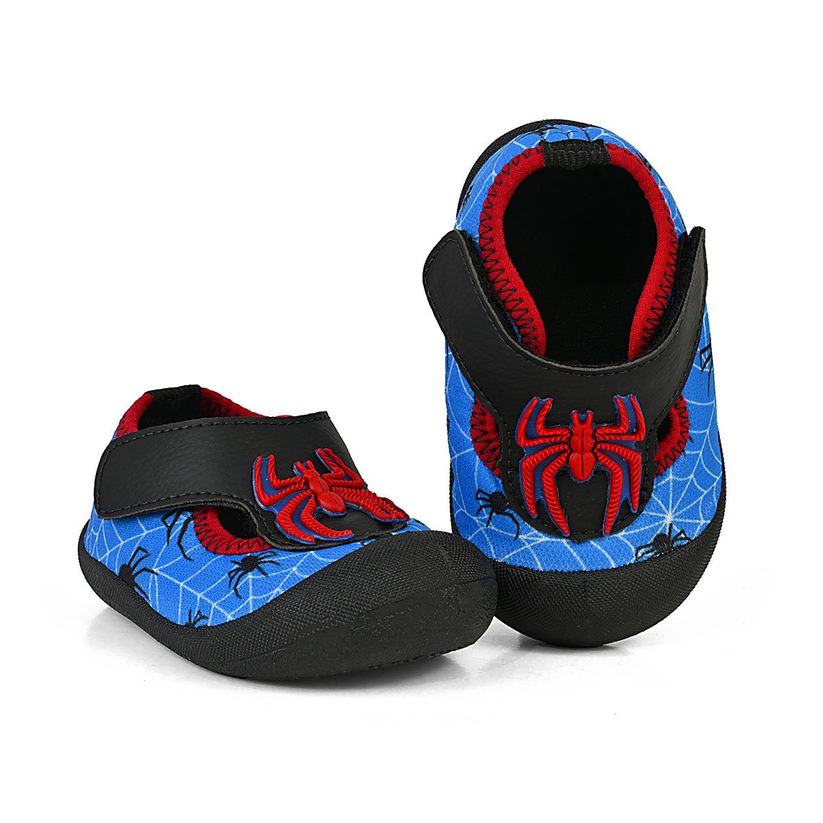 Sapameia Infantil Bebê Menino Azul Preto Aranha Enfeite Antiderrapante Gatatuya Azul/Preto 3
