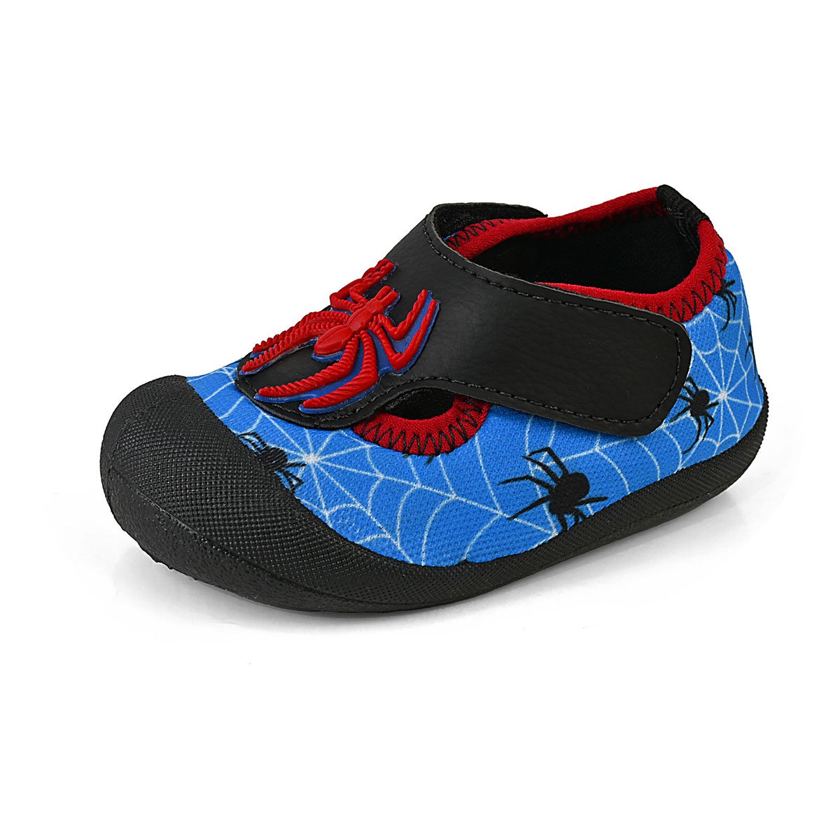 Sapameia Infantil Bebê Menino Azul Preto Aranha Enfeite Antiderrapante Gatatuya Azul/Preto 6