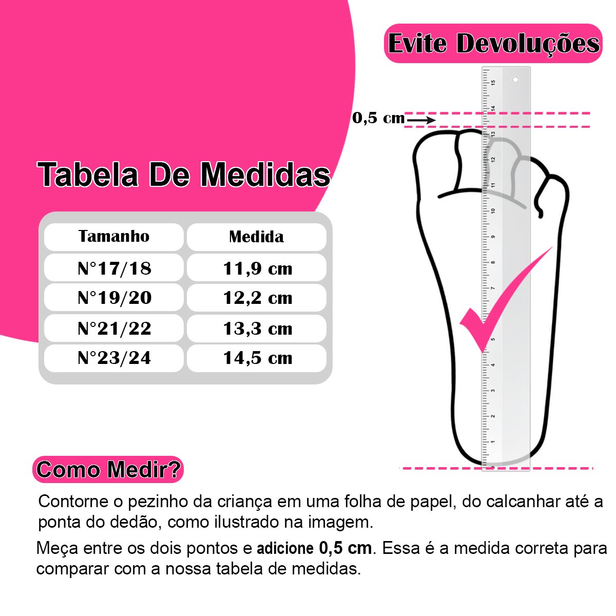 Sapameia Infantil Bebê Menina Rosa/Preto Gatinho Enfeite Antiderrapante Gatatuya Rosa 2