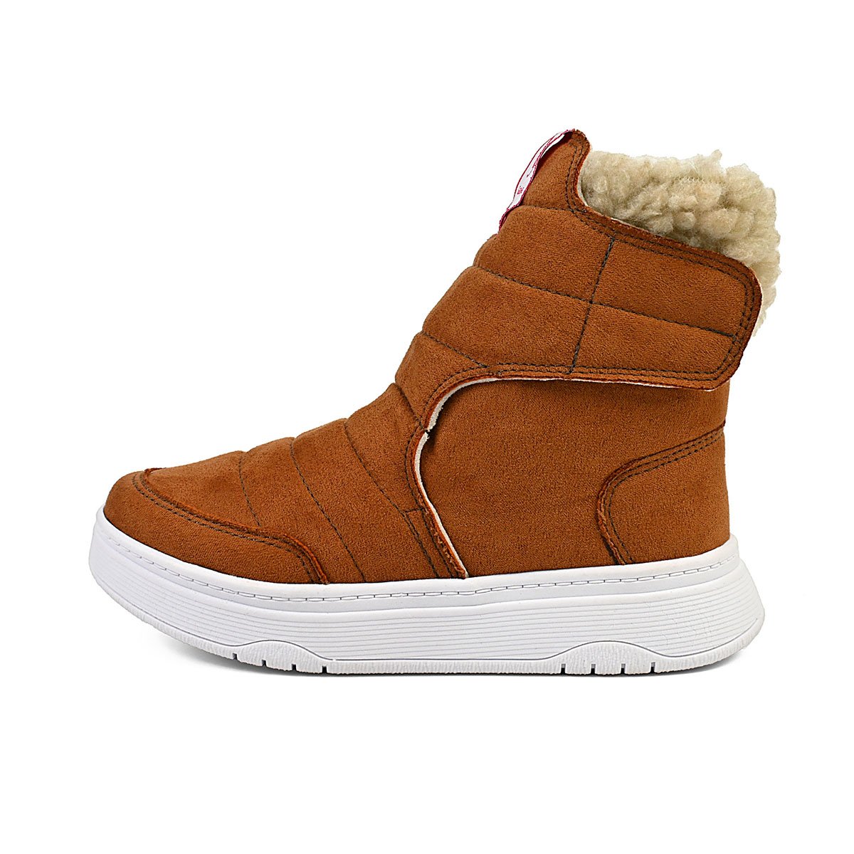 Botinha Caramelo Infantil Menina Cano Alto Confortável Casual Gatatuya Marrom 3