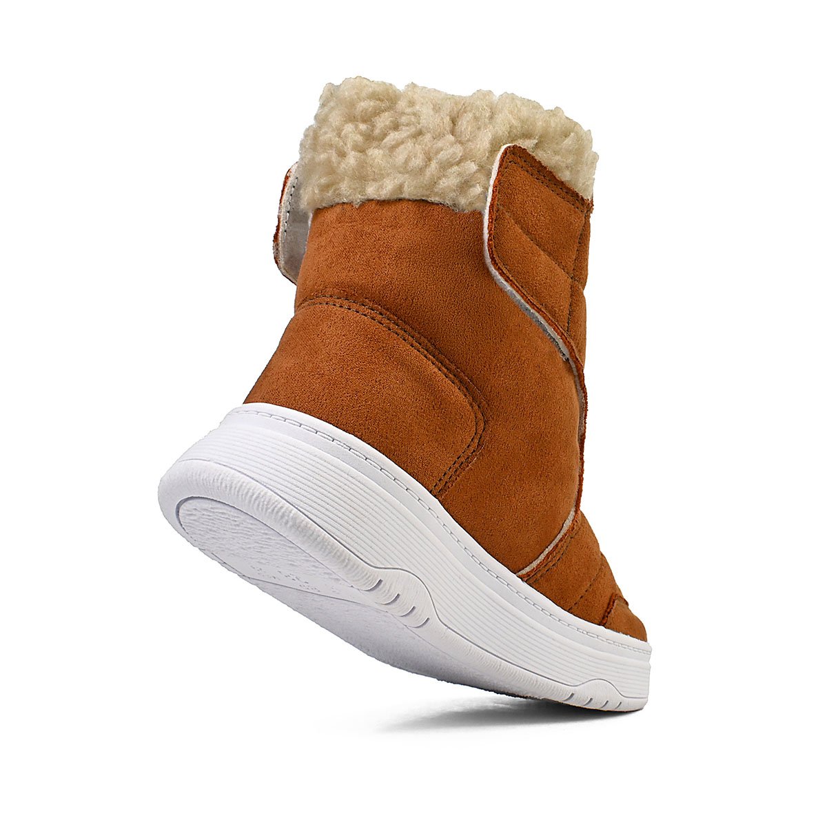 Botinha Caramelo Infantil Menina Cano Alto Confortável Casual Gatatuya Marrom 4