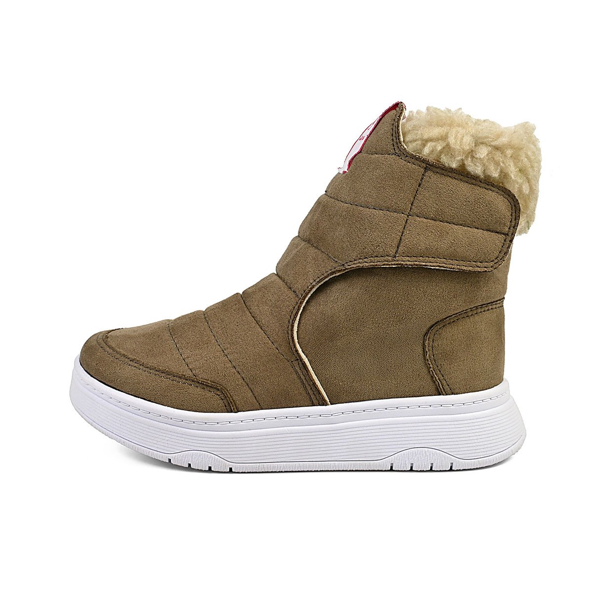 Kit Bota Menina Infantil Inverno Cano Alto Com Bolsa Marrom/Bege Gatatuya Marrom 4