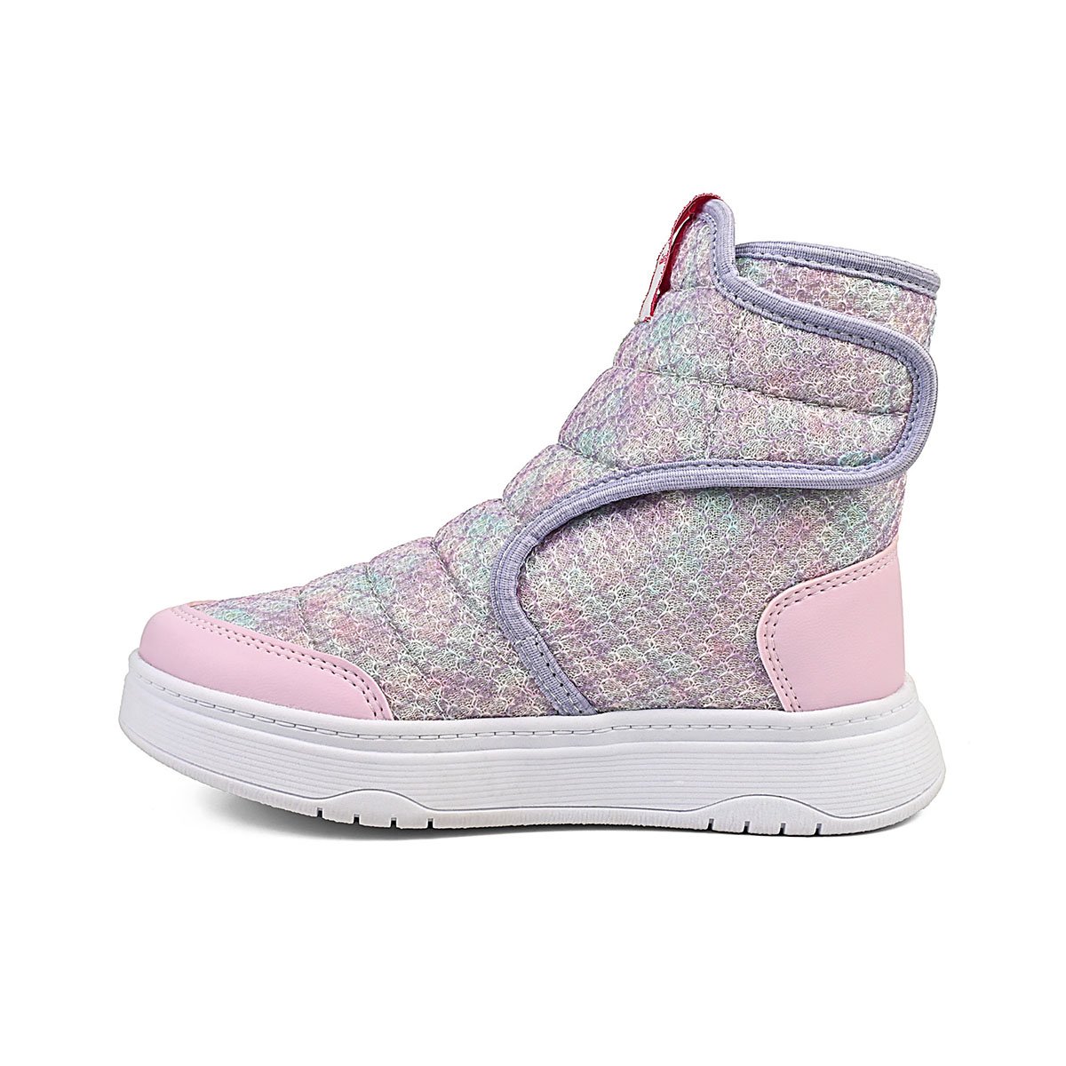 Bota Infantil Menina Cano Alto Inverno Brilho Lilás/Colorida Gatatuya Lilás/Rosa 3