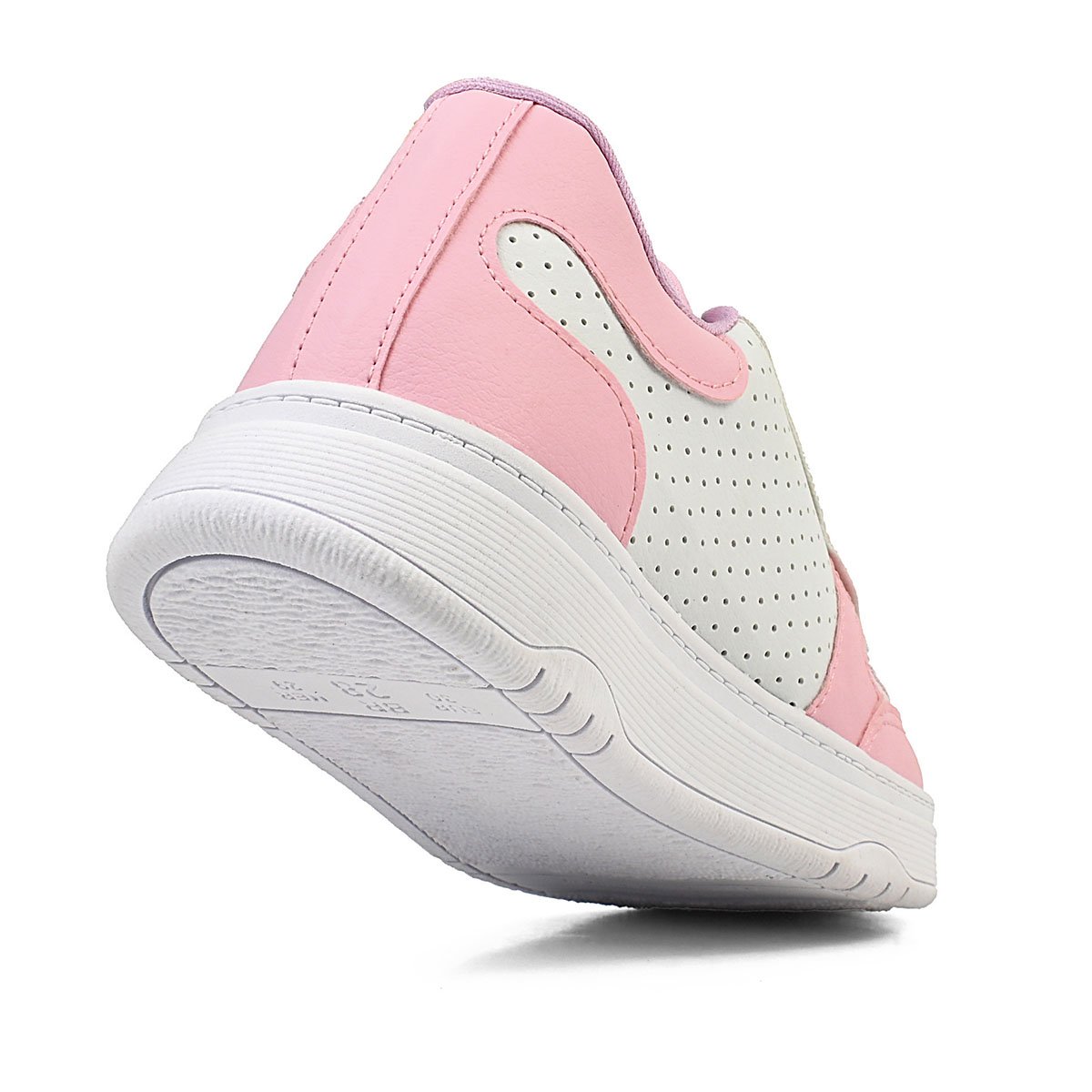 Tênis Escolar Infantil Feminino Branco Rosa Calce Fácil Confortável Gatatuya Branco/Rosa 4