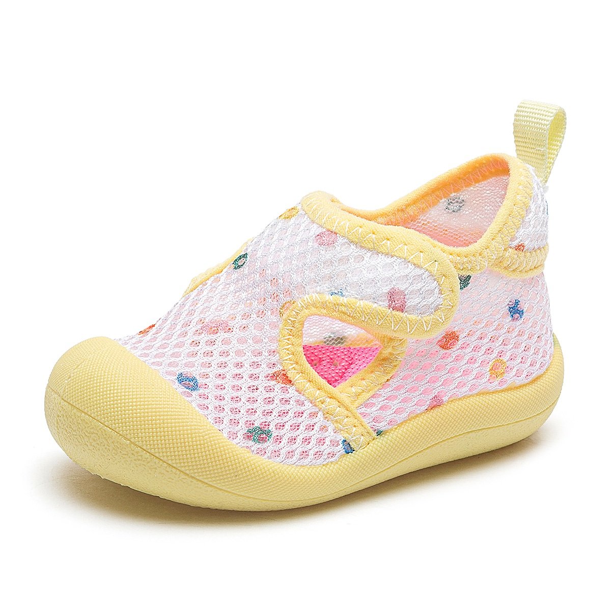 Sandália Antiderrapante Praia Infantil Menina Respirável Branco Amarelo Gatatuya Amarelo 4