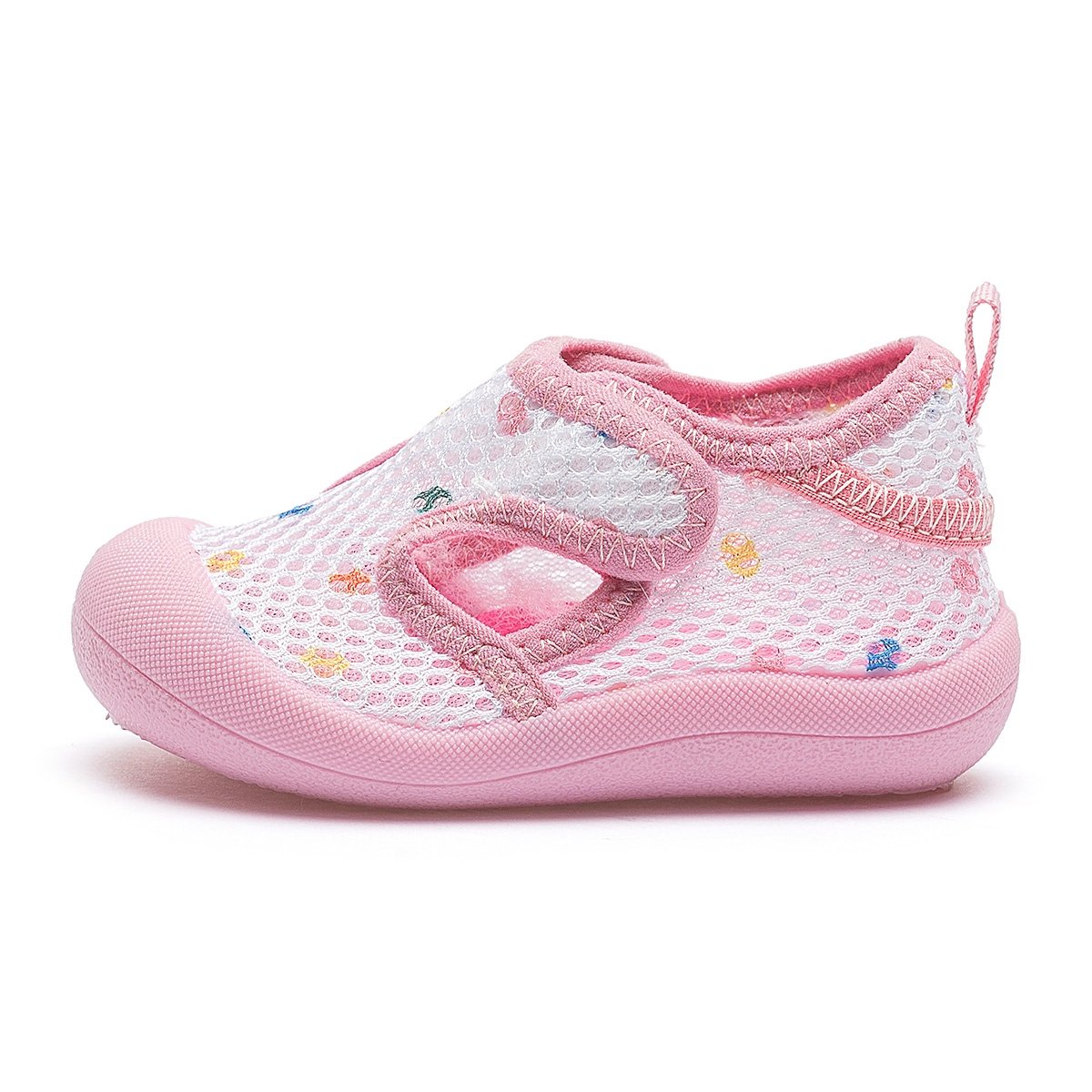 Sandália Antiderrapante Praia Infantil Menina Respirável Branco Rosa Gatatuya Rosa 3