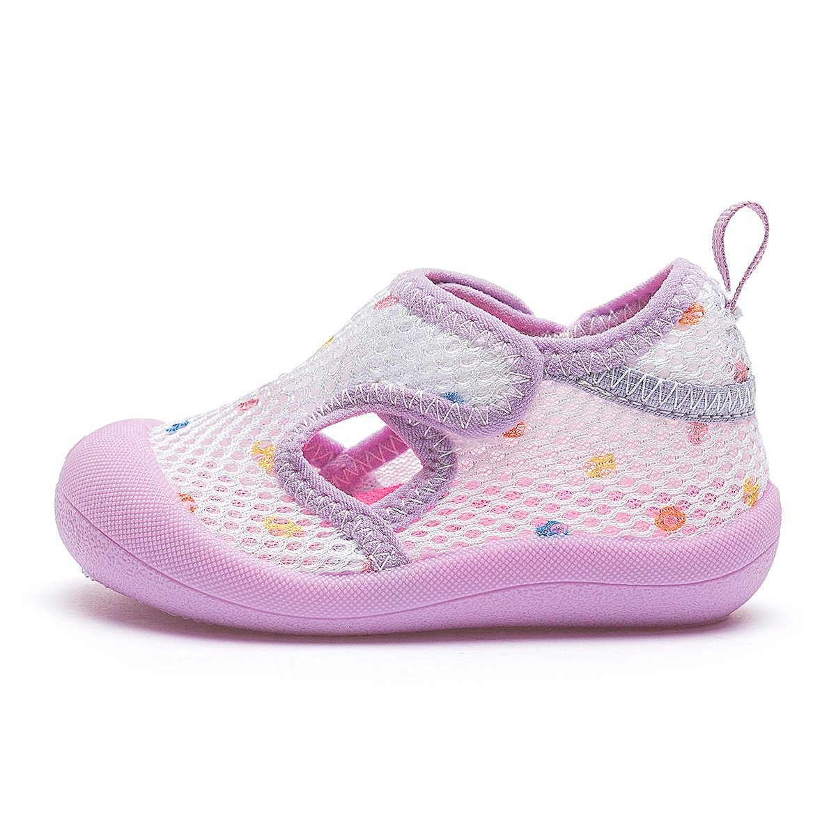 Sapatinho Menina Infantil Antiderrapante Respirável Verão Branco Lilás Gatatuya Roxo 3
