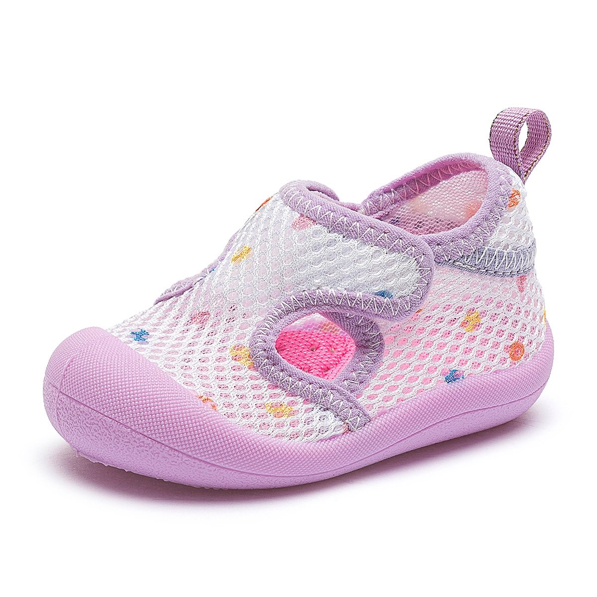 Sapatinho Menina Infantil Antiderrapante Respirável Verão Branco Lilás Gatatuya Roxo 4