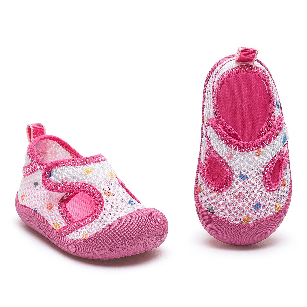 Sapatinho Menina Infantil Bebê Antiderrapante Verão Branco Pink Gatatuya