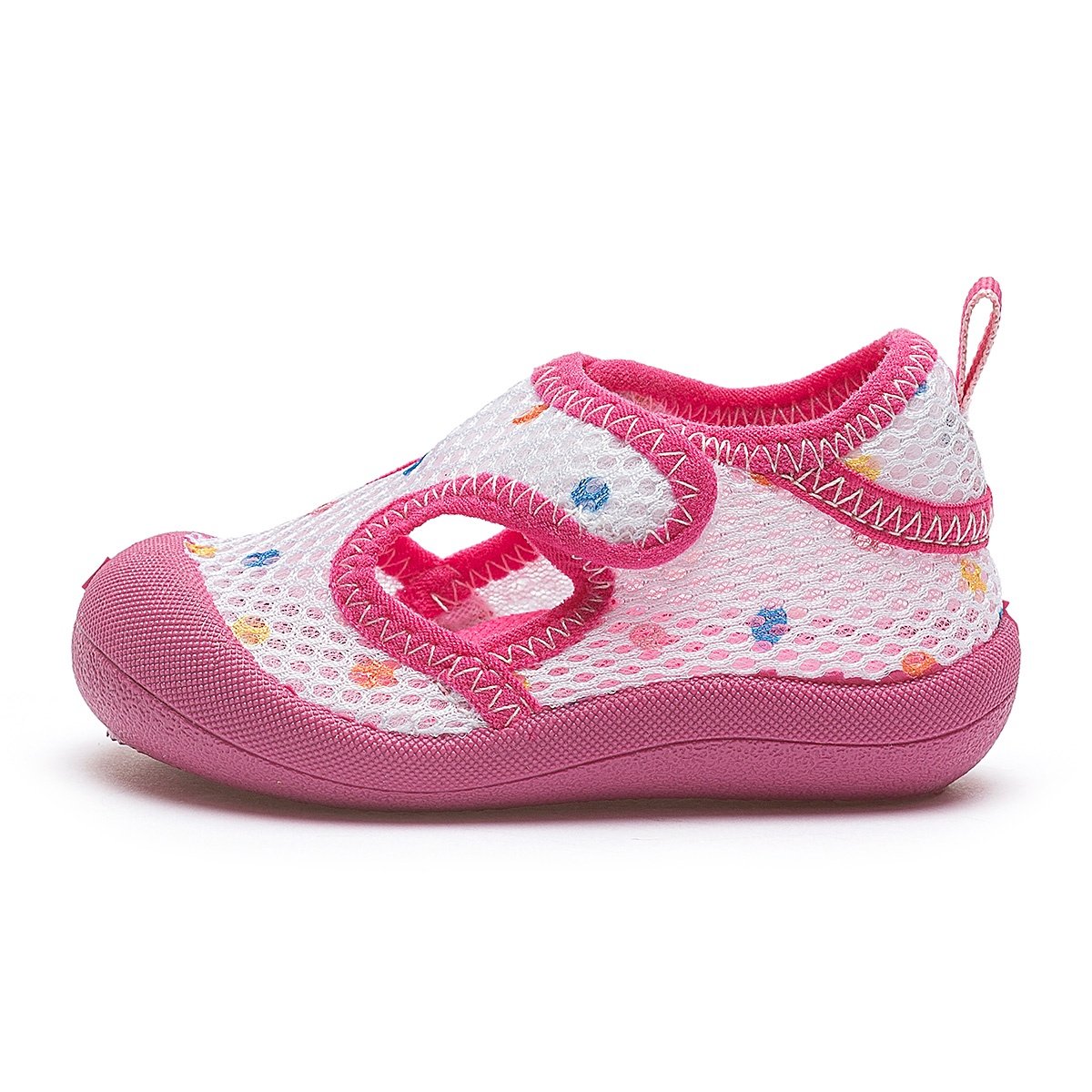 Sapatinho Menina Infantil Bebê Antiderrapante Verão Branco Pink Gatatuya Rosa 3
