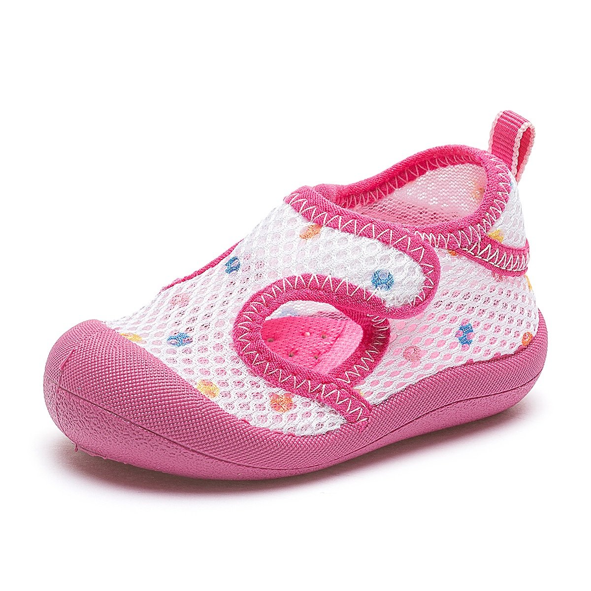 Sapatinho Menina Infantil Bebê Antiderrapante Verão Branco Pink Gatatuya Rosa 4