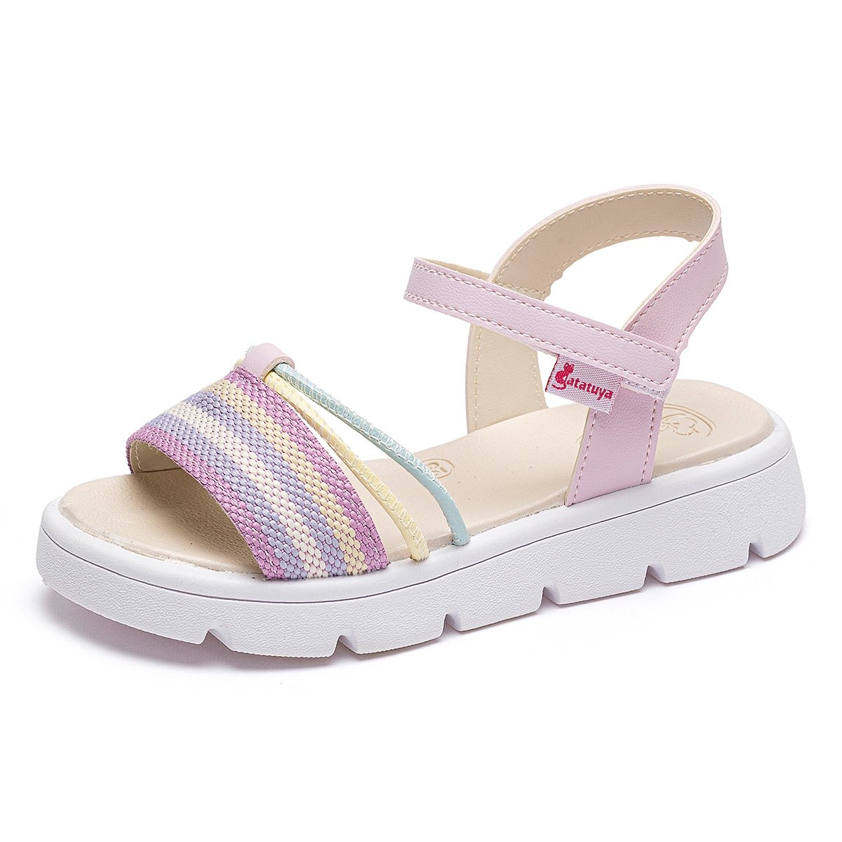 Sandália Infantil Menina Brilho Lilás/Colorido Confortável Antiderrapante Gatatuya Roxo 3