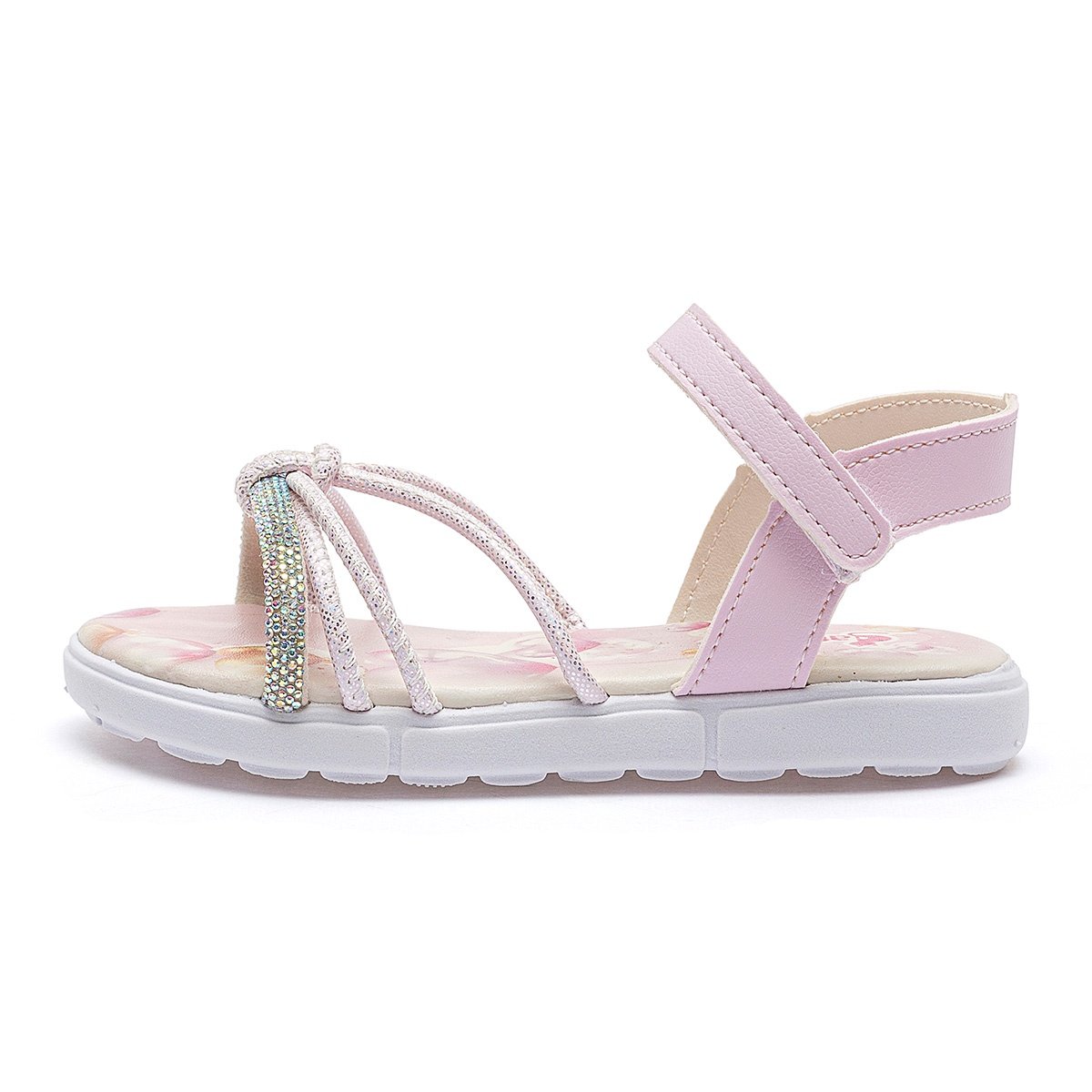 Sandália Infantil Menina Brilho Lilás Confortável Antiderrapante Gatatuya Roxo 3