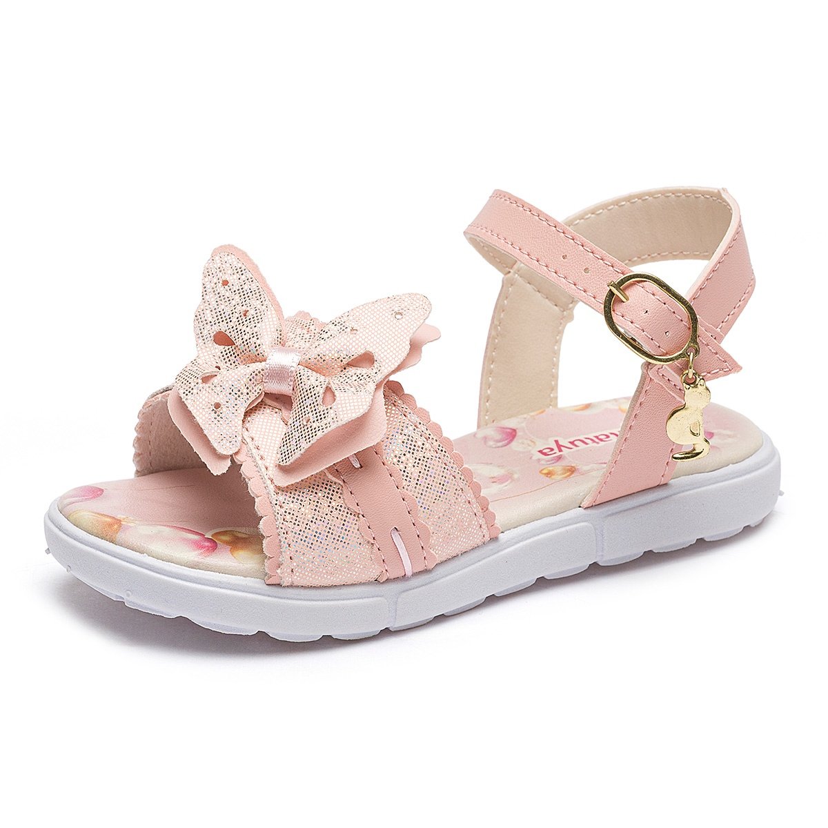 Kit Sandália Rasteirinha Bolsa Infantil Menina Rosa Borboleta Festa Gatatuya Rosa 4
