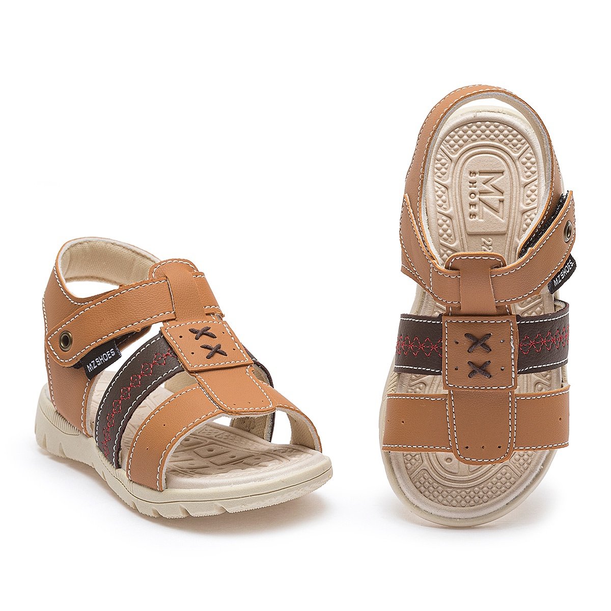 Papete Calce Fácil Infantil Menino Antiderrapante Casual Verão Escolar Caramelo/Marrom Gatatuya