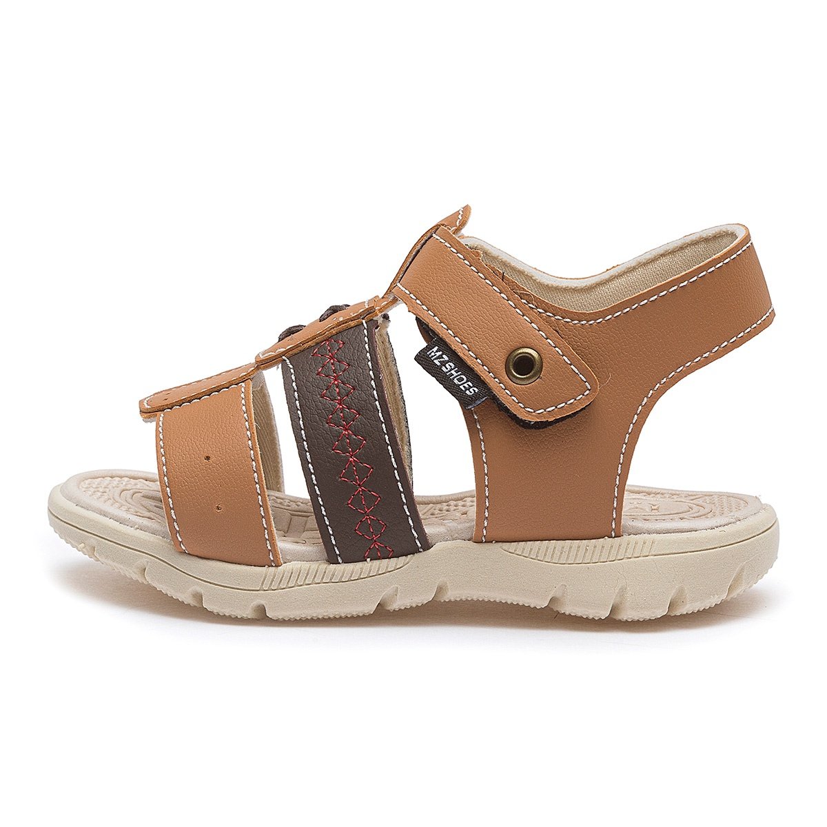 Papete Calce Fácil Infantil Menino Antiderrapante Casual Verão Escolar Caramelo/Marrom Gatatuya Marrom 3