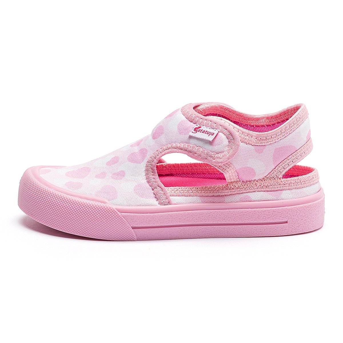Sandália Papete Infantil Menina Confortável Escolar Antiderrapante Rosa Coração Gatatuya Rosa 3