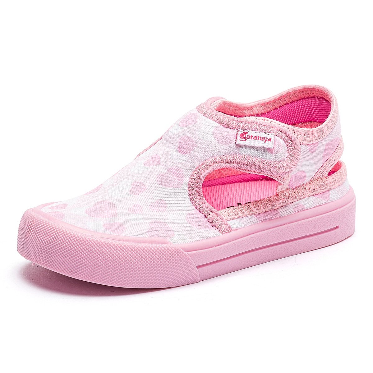 Sandália Papete Infantil Menina Confortável Escolar Antiderrapante Rosa Coração Gatatuya Rosa 5