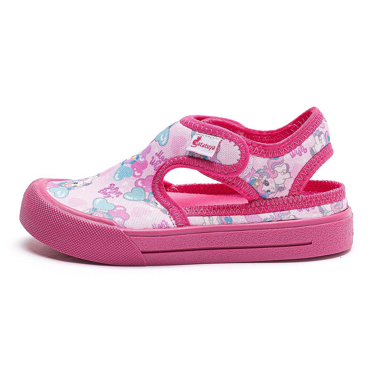 Sandália Papete Infantil Menina Confortável Escolar Antiderrapante Pink Unicórnio Gatatuya Rosa 3