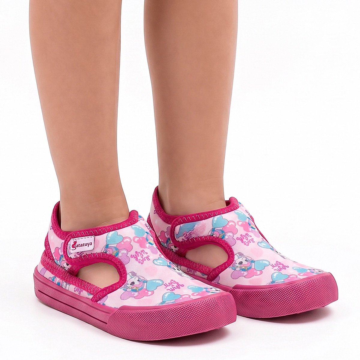 Sandália Papete Infantil Menina Confortável Escolar Antiderrapante Pink Unicórnio Gatatuya Rosa 6