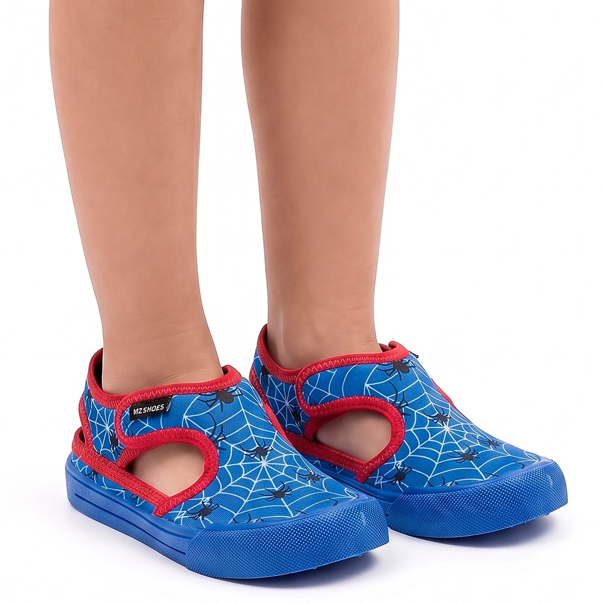 Sandália Papete Infantil Menino Confortável Escolar Antiderrapante Azul Aranha Gatatuya Azul 6