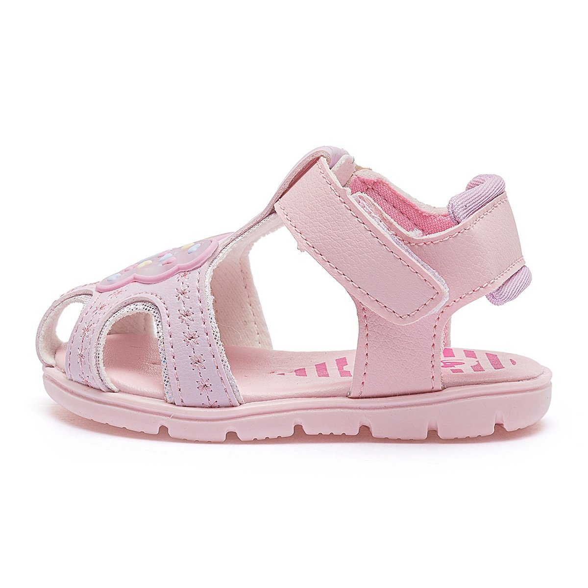 Sandália Papete Infantil Menina Bebê Antiderrapante Confortável Borboleta Rosa Gatatuya Rosa 3