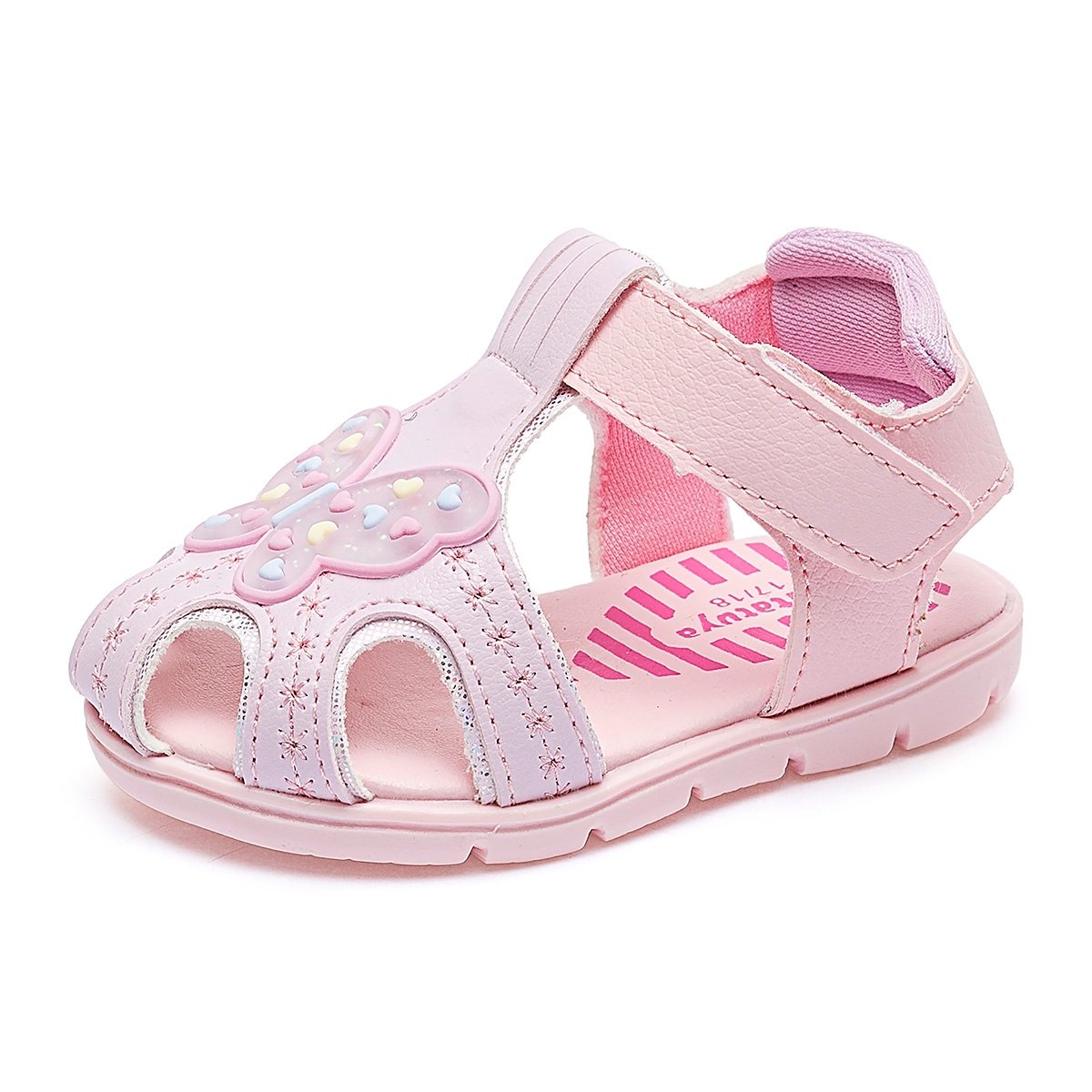 Sandália Papete Infantil Menina Bebê Antiderrapante Confortável Borboleta Rosa Gatatuya Rosa 4