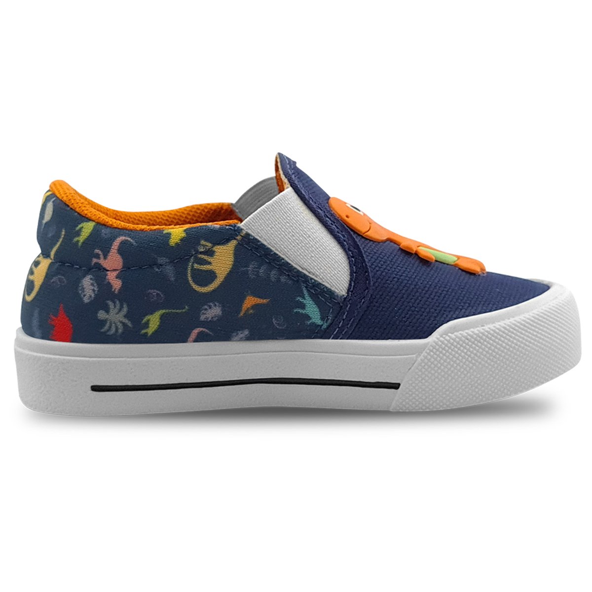 Tênis Infantil Gatatuya Mz Flex Menino Dinossauros Marinho/Laranja Azul 5